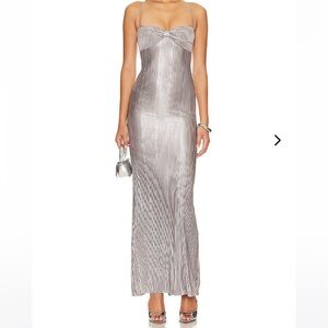 Lovers + Friends MYA Gown in Sliver
